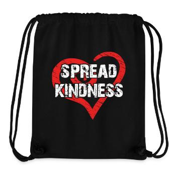 Spread kindness and love - Stanley/Stella Recycled Gym Bag - black - Front