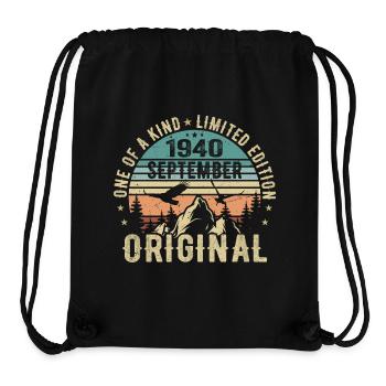 September 1940 Birthday - Legend Since September - Stanley/Stella Recycled Gym Bag - black - Front