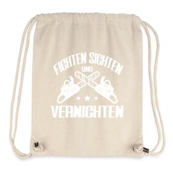 Holzfäller Fichten Sichten Und Vernichten Geschenk - Stanley/Stella recycelter Gym Bag - Naturweiß - Vorne