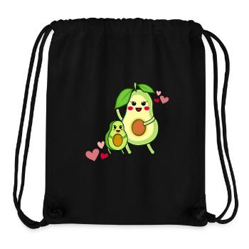Avocado Familie Mamacado mit Kind - Stanley/Stella recycelter Gym Bag - Schwarz - Vorne