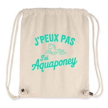 T-Shirt Ich kann kein Aquapony haben - Stanley/Stella recycelter Gym Bag - Naturweiß - Vorne