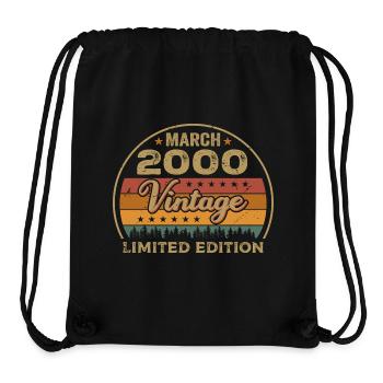 Vintage march 2000 birthday march 2000 retro 2000M - Stanley/Stella Recycled Gym Bag - black - Front