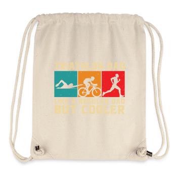 Triathlon Papa wie ein normaler Papa, aber cooler - Stanley/Stella recycelter Gym Bag - Naturweiß - Vorne