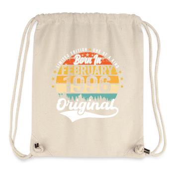Born in February 1996 - birthday present - Stanley/Stella Recycled Gym Bag - natural - Front