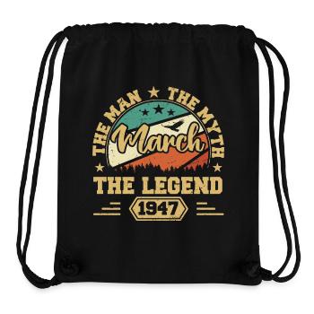 März 1947 Jubiläum 1947 Legenden März - Stanley/Stella recycelter Gym Bag - Schwarz - Vorne