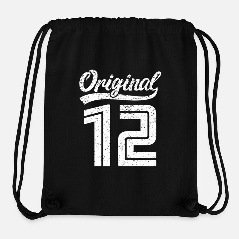 2012 Original 12 nés en 2012 - Sac à cordon recyclé Stanley/Stella - noir