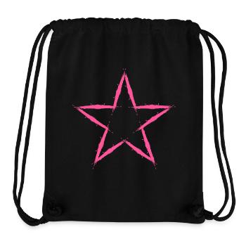 Star Design Icon Pink Pink - Stanley/Stella Recycled Gym Bag - black - Front