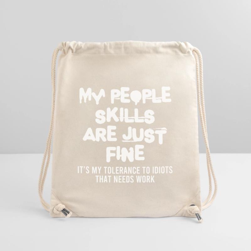 Mes compétences relationnelles sont tout simplement bien Sarcasme introverti Sac à cordon recyclé Stanley/Stella