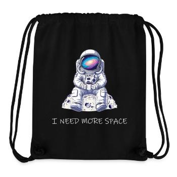 I Need More Space - Stanley/Stella recycelter Gym Bag - Schwarz - Vorne