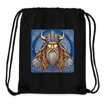 Proud Viking with Horns Helmet - Stanley/Stella Recycled Gym Bag - black - Front