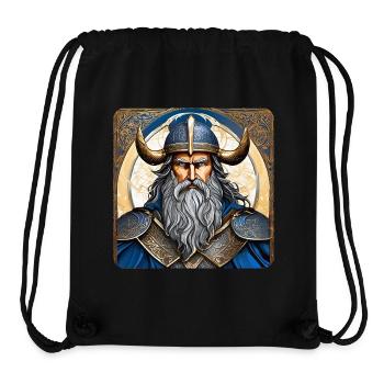 Proud Viking with Horns Helmet - Stanley/Stella Recycled Gym Bag - black - Front