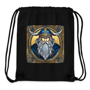 Proud Viking with Horns Helmet - Stanley/Stella Recycled Gym Bag - black - Front