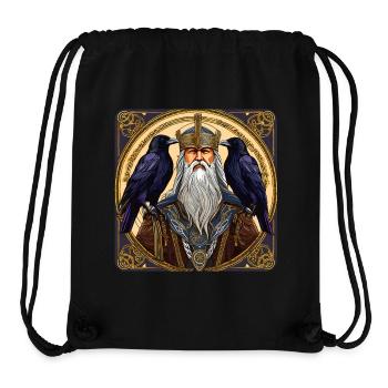 Wikinger Odin mit Raben - Stanley/Stella recycelter Gym Bag - Schwarz - Vorne