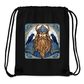 Wikinger Odin mit Raben - Stanley/Stella recycelter Gym Bag - Schwarz - Vorne