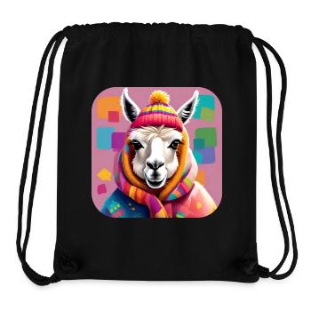 Lama d’hiver cool et confortable - Sac à cordon recyclé Stanley/Stella - noir - Devant