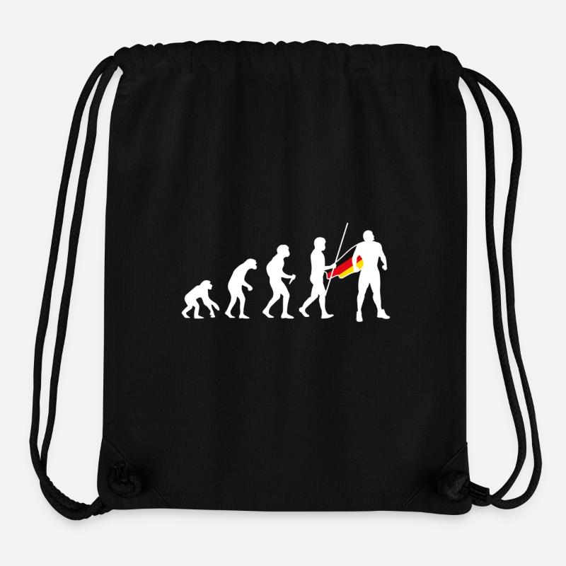 German Evolution Superhero Hero German Flag - Stanley/Stella Recycled Gym Bag - black