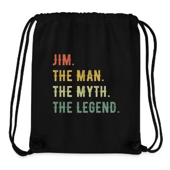 James Jim First Name Short Form Man Myth Legend - Stanley/Stella Recycled Gym Bag - black - Front