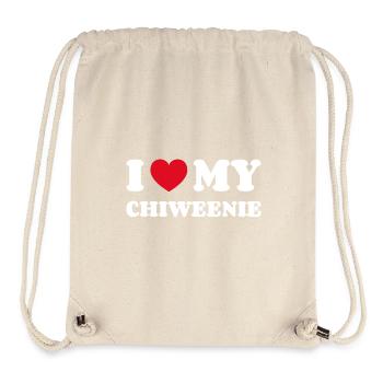 I Love My Chiweenie - Stanley/Stella Recycled Gym Bag - natural - Front