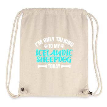 Icelandic Sheepdog Islandhund - Stanley/Stella recycelter Gym Bag - Naturweiß - Vorne