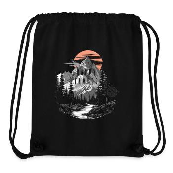 Coucher de soleil heureux pour campeur - Sac à cordon recyclé Stanley/Stella - noir - Devant