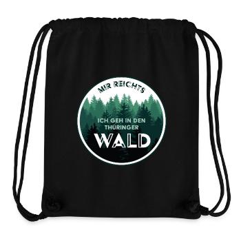 Mir reichts, ich geh in den Thüringer Wald - Stanley/Stella recycelter Gym Bag - Schwarz - Vorne