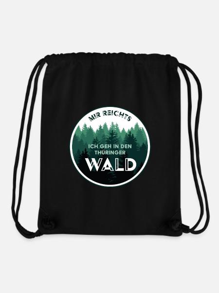 Mir reichts, ich geh in den Thüringer Wald - Stanley/Stella recycelter Gym Bag - Schwarz