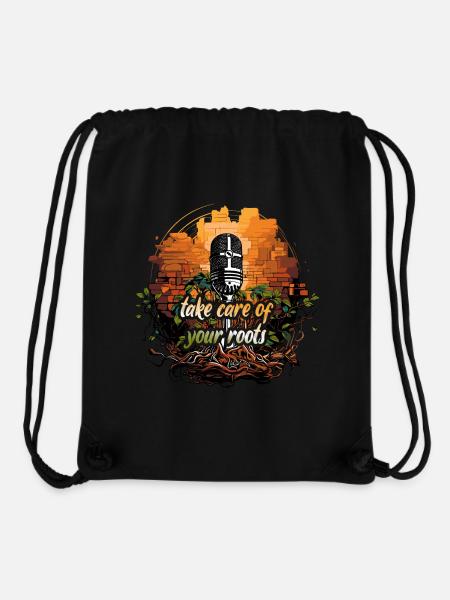take care of your roots - microphone reggae - Stanley/Stella Recycled Gym Bag - black