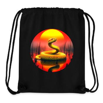 Golden Snake at Sunset - Stanley/Stella Recycled Gym Bag - black - Front