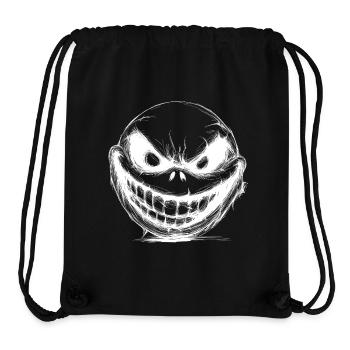 Visage d’Halloween effrayant avec des dents - Sac à cordon recyclé Stanley/Stella - noir - Devant