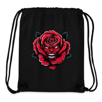 Red Rose with Devil Face - Stanley/Stella Recycled Gym Bag - black - Front