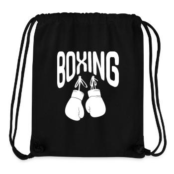 Boxe Gants de boxe Ring de boxe Arts martiaux - Sac à cordon recyclé Stanley/Stella - noir - Devant