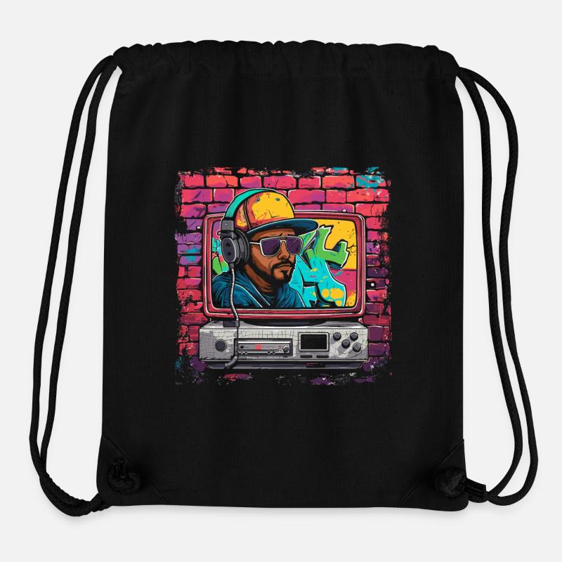 Retro style - Stanley/Stella Recycled Gym Bag - black