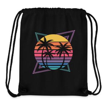 Palm Trees Sunset - Stanley/Stella Recycled Gym Bag - black - Front