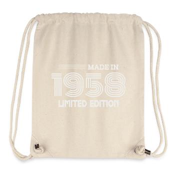 cadeau anniversaire 1958 idée cadeau 1958 - Sac à cordon recyclé Stanley/Stella - blanc naturel - Devant