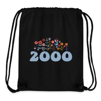 2000 Floral Pattern 2000 Floral Theme Flowers 2000 - Stanley/Stella Recycled Gym Bag - black - Front