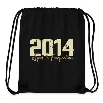 Original 2014 Rétro 2014 Cadeau d’anniversaire 2014 - Sac à cordon recyclé Stanley/Stella - noir - Devant