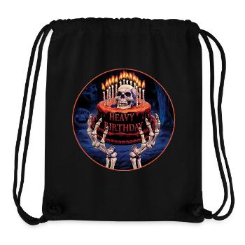 Heavy Birthday Knochenhand mit Torte - Stanley/Stella recycelter Gym Bag - Schwarz - Vorne