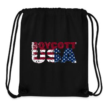 Boykott die USA, Boykott Amerika, verzweifelte USA - Stanley/Stella recycelter Gym Bag - Schwarz - Vorne