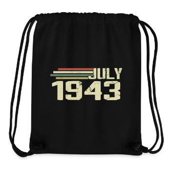 Geburtstag Juli 1943 Jahr 1943 Juli Jahrgang 1943 - Stanley/Stella recycelter Gym Bag - Schwarz - Vorne