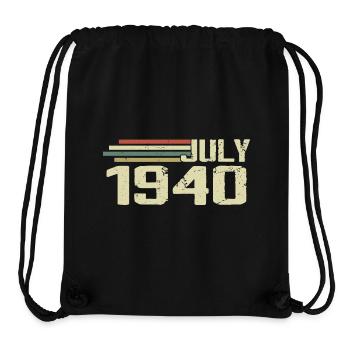 Birthday July 1940 Year 1940 July Year 1940 - Stanley/Stella Recycled Gym Bag - black - Front