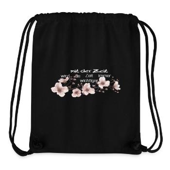 mit der zeit wird zeit immer wichtiger - Stanley/Stella recycelter Gym Bag - Schwarz - Vorne