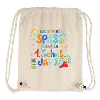 School, First Grade - Stanley/Stella Recycled Gym Bag - natural - Front