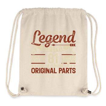 81 ans, Légendes 1943 Millésime 1943 Jubilé - Sac à cordon recyclé Stanley/Stella - blanc naturel - Devant