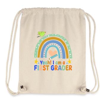 School First Grader - Stanley/Stella Recycled Gym Bag - natural - Front