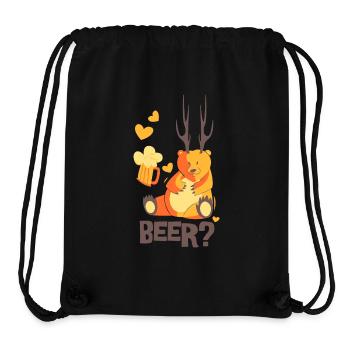 Bier Hirsch Bär Petz Geweih frech betrunken - Stanley/Stella recycelter Gym Bag - Schwarz - Vorne