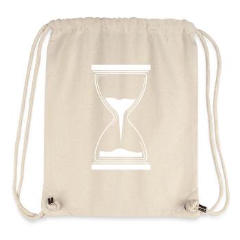 sanduhr Zeit Achstamkeit Spielen Symbol icon Logo - Stanley/Stella recycelter Gym Bag - Naturweiß - Vorne