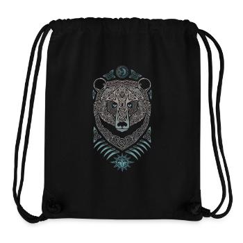 Loup Celtique Mandala et Soleil - Sac à cordon recyclé Stanley/Stella - noir - Devant