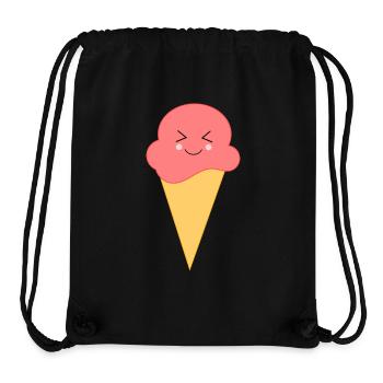 Eis Eiscreme Erdbeereis - Stanley/Stella recycelter Gym Bag - Schwarz - Vorne