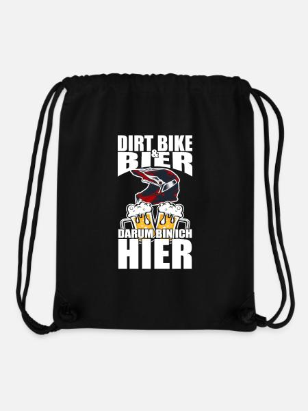 Funny saying: Dirt bike beer, that's why I'm here - Stanley/Stella Recycled Gym Bag - black