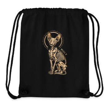 Cat Sphinx Skeleton Tattoo - Stanley/Stella Recycled Gym Bag - black - Front